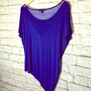 CUPIO Asymmetrical royal blue top